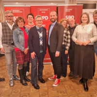 Landratskandidat Steve Brachwitz mit MdB Carolin Wagner sowie KandidatInnen für den Kreistag